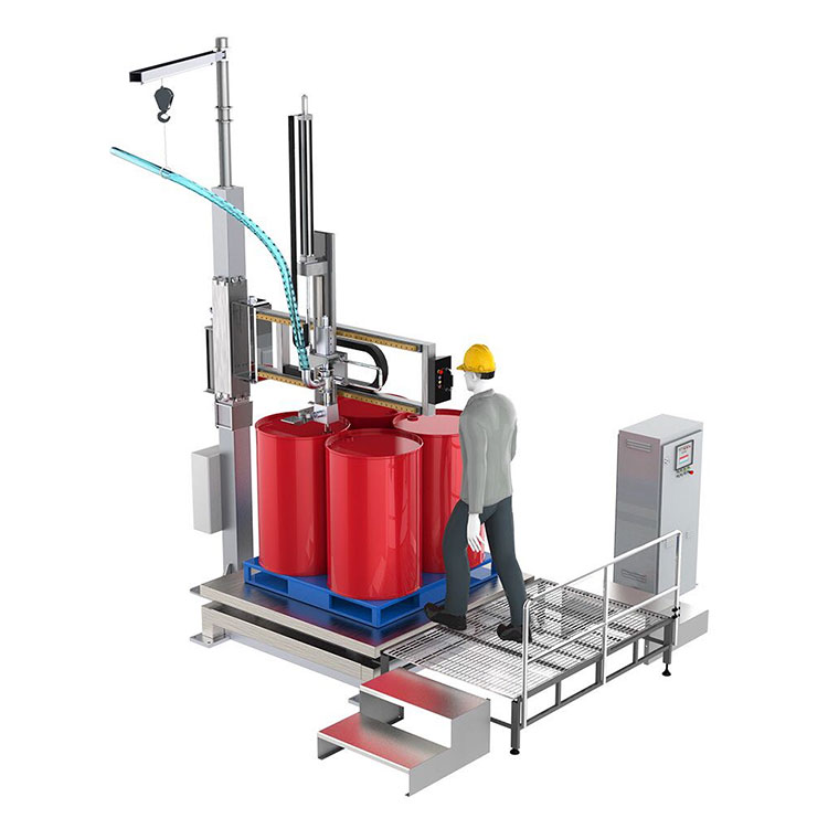 IBC Barrel Rocker Type Macchina di riempimentu di liquidu di batteria di litiu